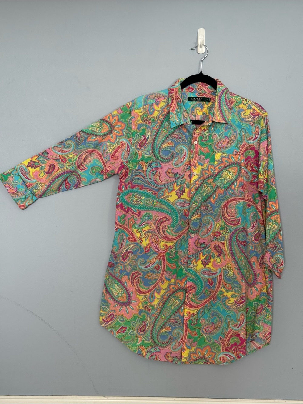 Lauren Ralph Lauren Men’s Multi-Color Paisley Button-Up Shirt